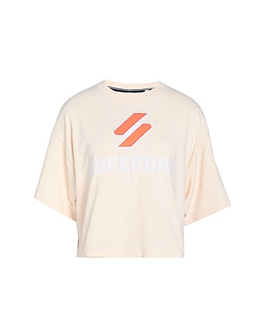 SUPERDRY Crop top Beige 100% Cotone