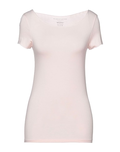 MAJESTIC FILATURES T-shirt Cipria 94% Viscosa, 6% Elastan