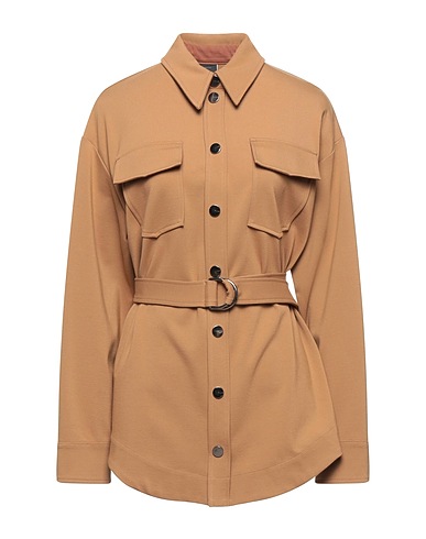 PINKO Solid colour shirts & blouses Camel 67% Viscose, 28% Polyamide, 5% Elastane, Cotton