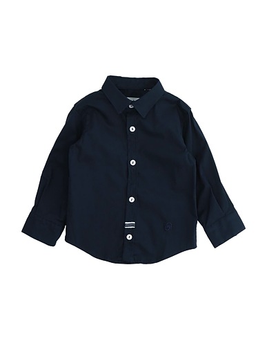 BYBLOS Solid colour shirt Midnight blue 97% Cotton, 3% Elastane