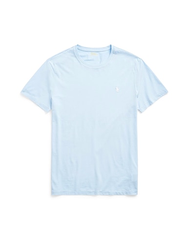 POLO RALPH LAUREN Basic T-Shirt CUSTOM SLIM FIT JERSEY CREWNECK T-SHIRT
 Sky blue 100% Cotton