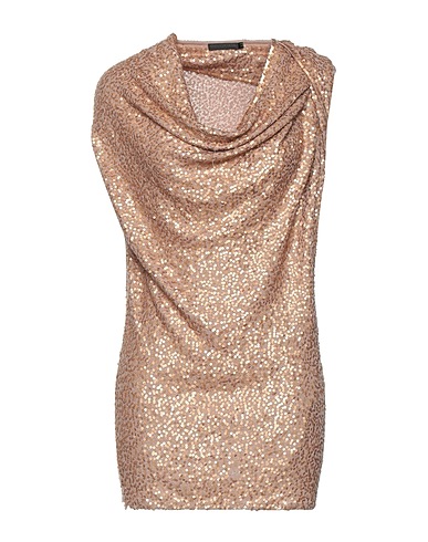 DONNA KARAN Top Taupe 70% Cashmere, 30% Silk