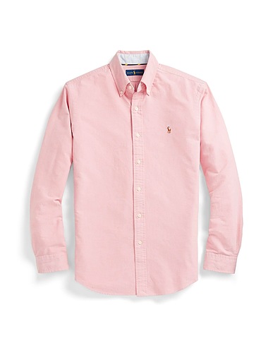 POLO RALPH LAUREN Solid color shirt SLIM FIT OXFORD SHIRT
 Red 100% Cotton