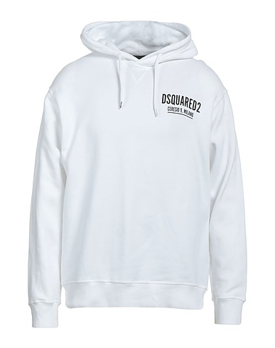 DSQUARED2 Hooded sweatshirt White 100% Cotton, Elastane