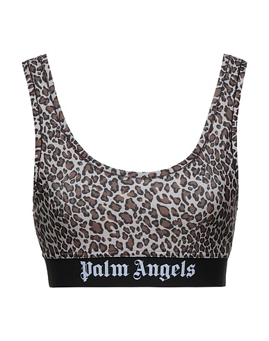 PALM ANGELS Top Testa di moro 78% Poliestere, 22% Elastan, Poliammide