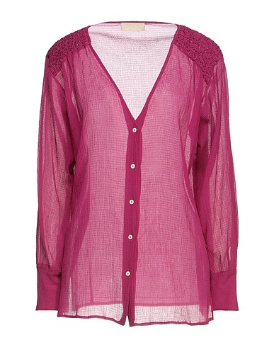MOMONÍ Solid colour shirts & blouses Garnet 70% Silk, 30% Cotton