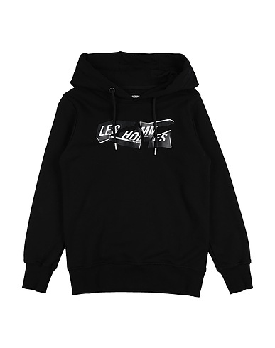 LES HOMMES Felpa Nero 100% Cotone
