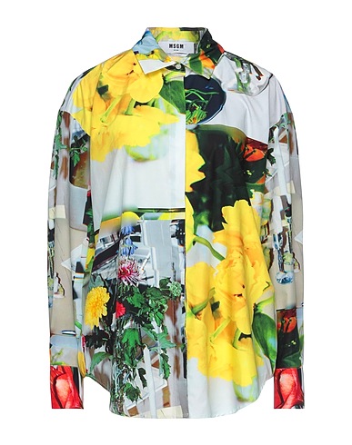 MSGM Hemden und Blusen mit Blumen Gelb 100% Baumwolle