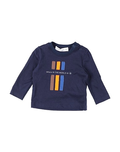 MANUEL RITZ T-shirt Midnight blue 100% Cotton