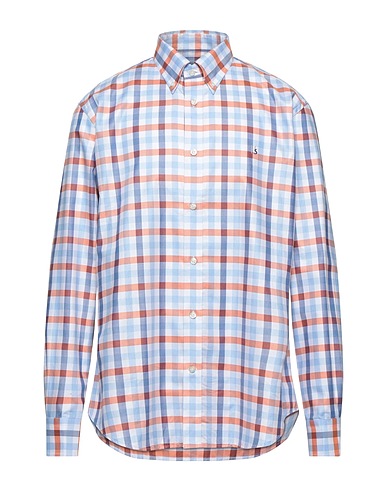 HARMONT & BLAINE Kariertes Hemd Himmelblau 100% Baumwolle