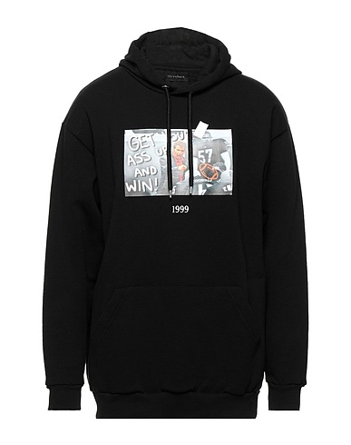 THROWBACK. Felpa Nero 100% Cotone