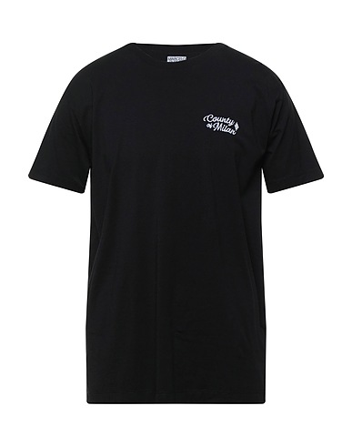 MARCELO BURLON Basic T-shirt Black 100% Cotton, Elastane, Polyester
