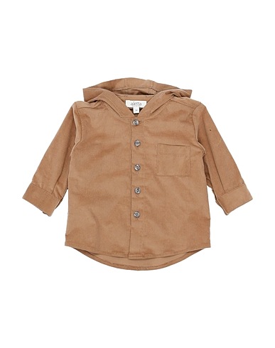 ALETTA Solid colour shirt Khaki 100% Cotton