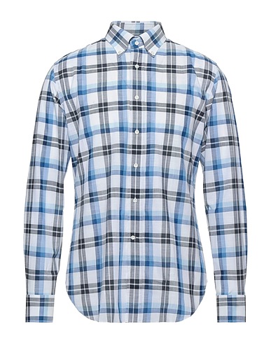 ALESSANDRO GHERARDI Checked shirt Blue 100% Cotton