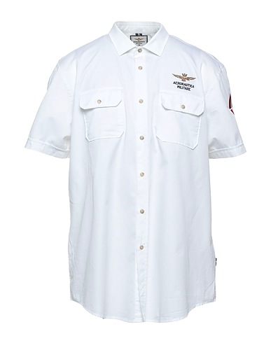 AERONAUTICA MILITARE Shirts White 100% Cotton