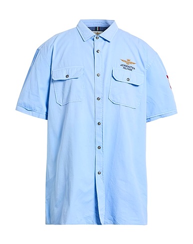 AERONAUTICA MILITARE Camisas Azul profundo 100% Algodón