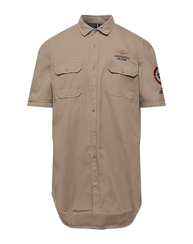 AERONAUTICA MILITARE Camisas Beige 100% Algodón