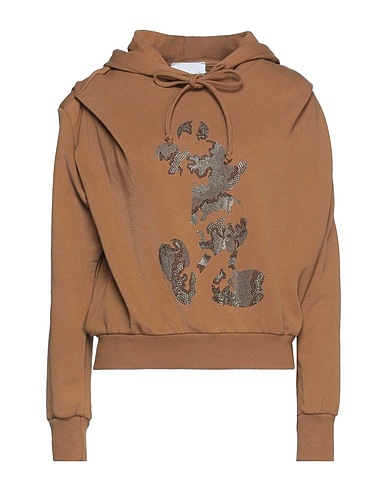 BRAND UNIQUE Hooded track jacket  Khaki 100% Cotton