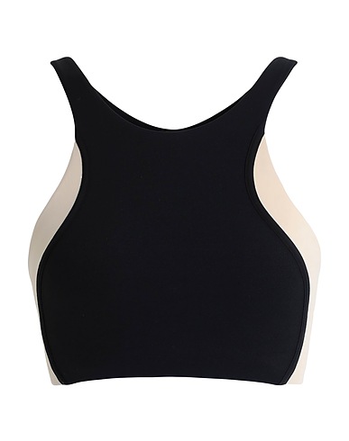 NIKE Cropped Top Nike Yoga Dri-FIT Swoosh ST NOV Women's Bra
 Schwarz 63% Nylon, 37% Elastan