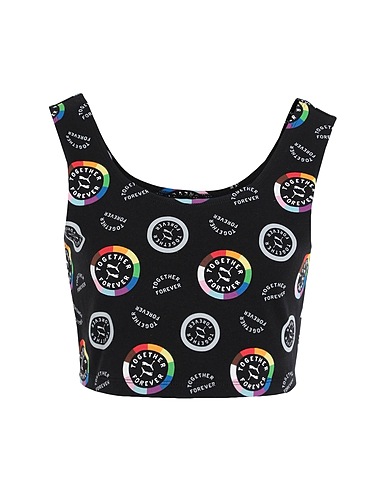 PUMA Crop top PRIDE AOP Bralette
 Black 93% Cotton, 7% Elastane