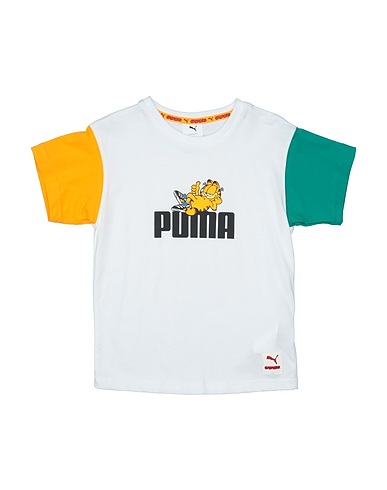 PUMA T-shirt PUMA x GARFIELD Colorblock Tee Kids
 White 100% Cotton, Polyester