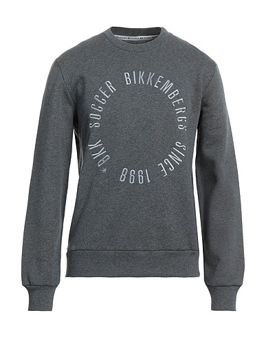 BIKKEMBERGS Sweatshirt Grey 90% Cotton, 10% Wool, Elastane
