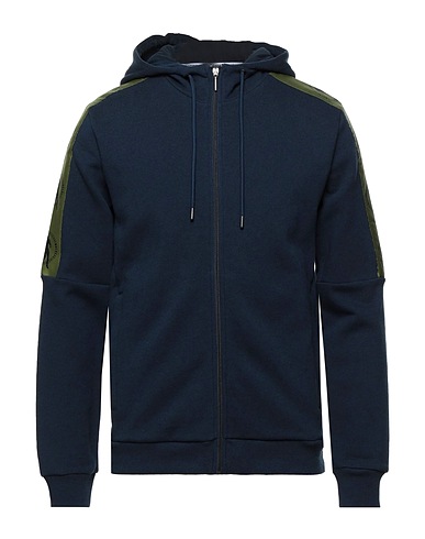 BIKKEMBERGS Hoodie Nachtblau 90% Baumwolle, 10% Wolle, Polyester
