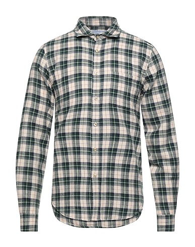 PORTUGUESE FLANNEL Checked shirt Dark green 100% Cotton