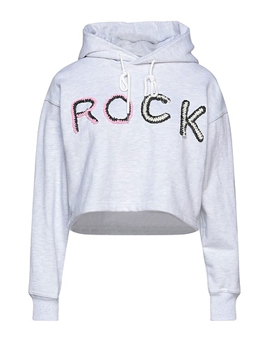 TIGER IN THE RAIN Hooded sweatshirt Light grey 100% Cotton