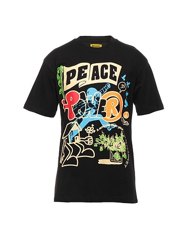 MARKET T-shirt PEACE AND POWER T-SHIRT Black 100% Cotton
