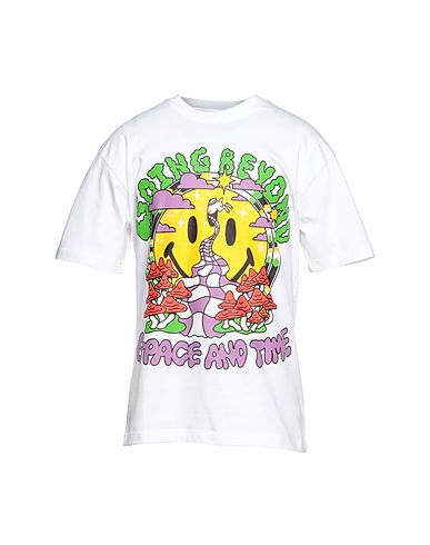 MARKET T-shirt SMILEY BEYOND SPACE AND TIME T-SHIRT Bianco 100% Cotone