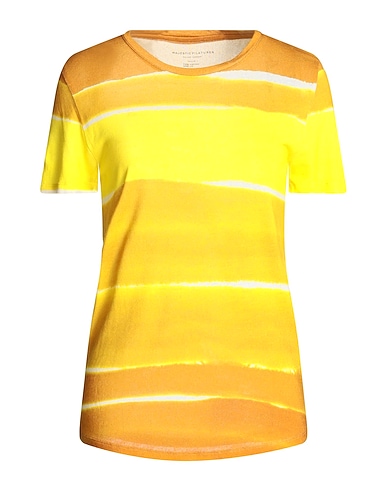 MAJESTIC FILATURES T-shirt Yellow 70% Viscose, 30% Linen