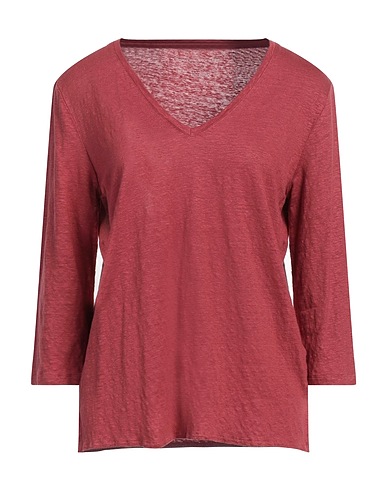 MAJESTIC FILATURES T-shirt Bordeaux 94% Lino, 6% Elastan