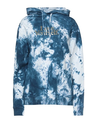 RABANNE Hooded track jacket  Slate blue 100% Cotton