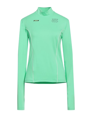 MSGM T-shirt Vert clair 91% Polyamide, 9% Élasthanne