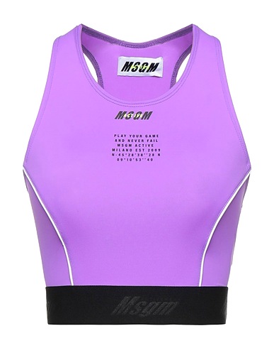 MSGM Crop top Mauve 91% Polyamide, 9% Elastane