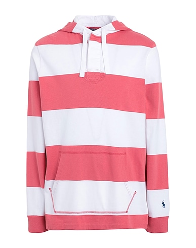 POLO RALPH LAUREN Hooded sweatshirt STRIPED JERSEY HOODED RUGBY SHIRT
 White 84% Cotton, 16% Polyester