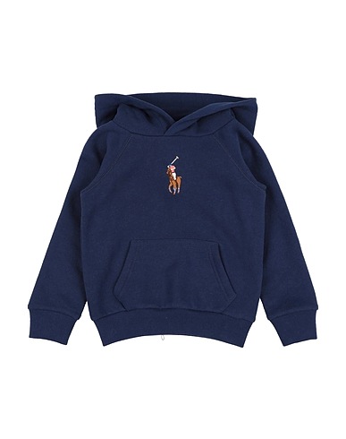 POLO RALPH LAUREN Hooded track jacket  Big Pony Fleece Hoodie
 Midnight blue 60% Cotton, 40% Polyester