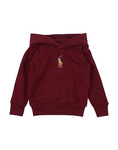 POLO RALPH LAUREN Sweatshirt Big Pony Fleece Hoodie
 Burgundy 60% Cotton, 40% Polyester