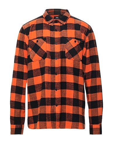 EDWIN Camicia a quadri Arancione 100% Cotone