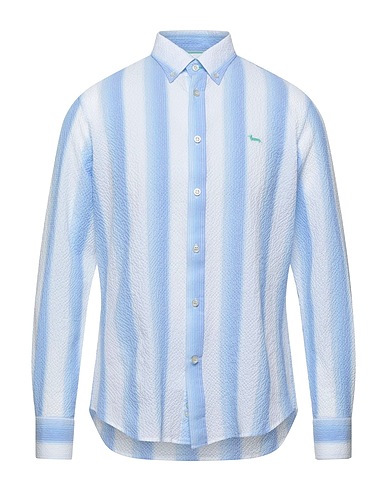 HARMONT & BLAINE Striped shirt Azure 98% Cotton, 2% Elastane