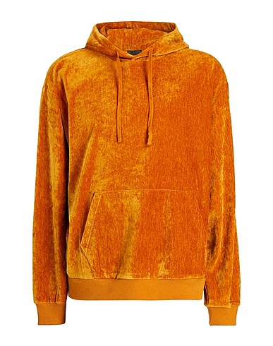 8 by YOOX Hooded track jacket  CHENILLE HOODIE
 Marigold 80% Cotton, 18% Polyester, 2% Elastane