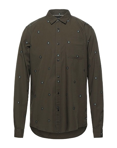 SCOTCH & SODA 柄入りシャツ ダークグリーン コットン 100%