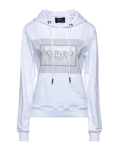 SCERVINO Hooded track jacket  White 95% Cotton, 5% Elastane