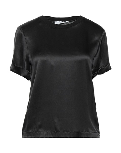 GUESS Top Black 50% Viscose, 40% Silk, 10% Elastane