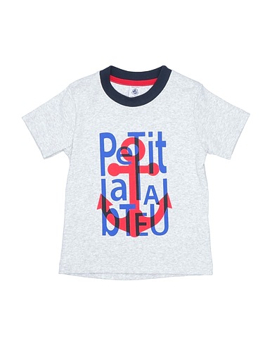 PETIT BATEAU T-shirt Light grey 100% Cotton