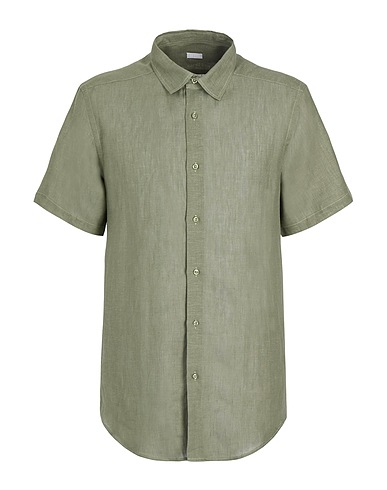 8 by YOOX Linen shirt LINEN S/SLEEVES REGULAR-FIT SHIRT
 Military green 100% Linen