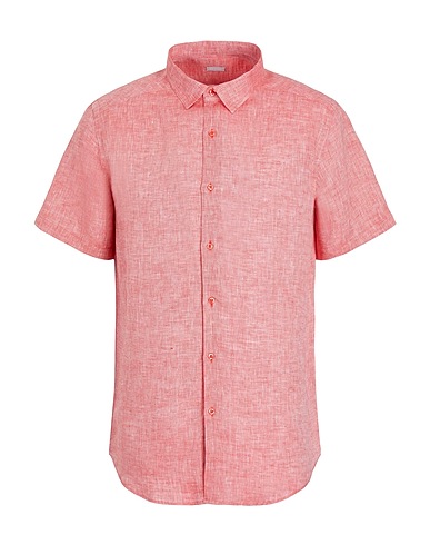8 by YOOX Linen shirt LINEN S/SLEEVES REGULAR-FIT SHIRT
 Red 100% Linen
