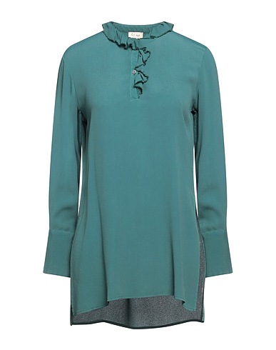 HER SHIRT HER DRESS Top Deep teal 60% Viscose, 40% Silk