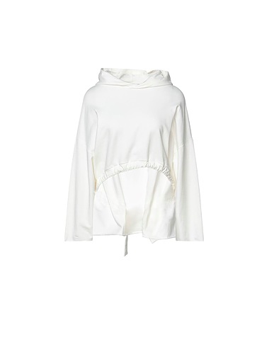 FORTE DEI MARMI COUTURE Hooded sweatshirt Ivory 89% Polyester, 11% Polyamide